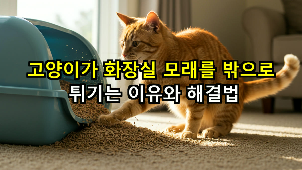 새 모래를 피하는지 입구 행동부터 확인하는 모습